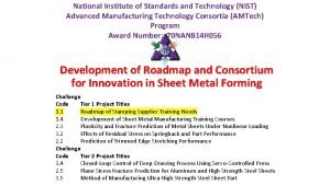 National Institute of Standards and Technology NIST Advanced