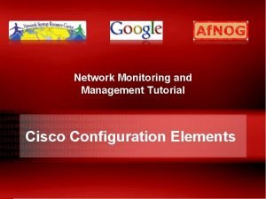 Network management tutorial Network management tutorial