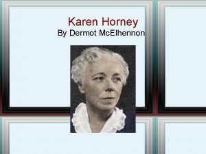 Karen horney biography