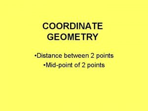 Length formula coordinate geometry