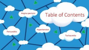 Angina pectoris Pericarditis Table of Contents Hypertension Tachycardia