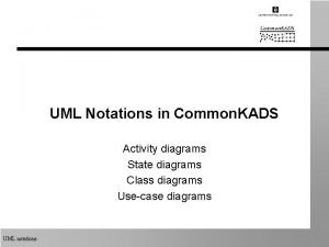 UML Notations in Common KADS Activity diagrams State