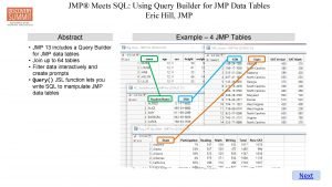 JMP Meets SQL Using Query Builder for JMP
