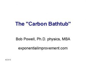 The Carbon Bathtub Bob Powell Ph D physics