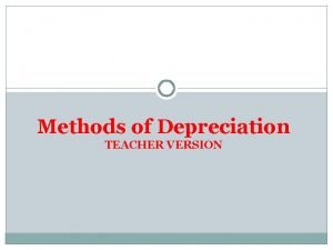 Double declining method depreciation