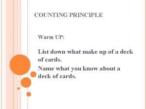 Principle of warm up