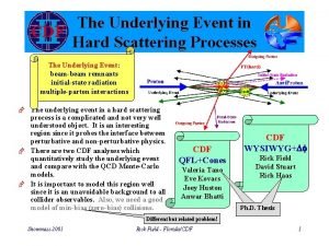 The Underlying Event in Hard Scattering Processes The