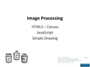 Image Processing HTML 5 Canvas Java Script Simple