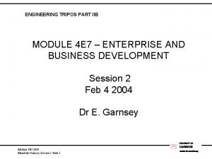 ENGINEERING TRIPOS PART IIB MODULE 4 E 7