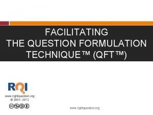 Question formulation technique worksheet