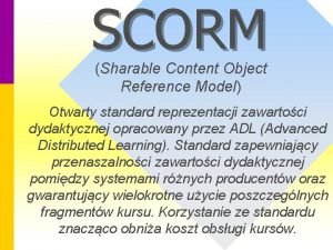 Sharable content object reference model