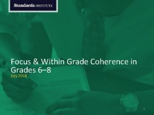 Focus Within Grade Coherence in Grades 6 8