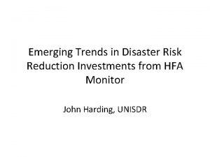 Emerging trends in disaster mitigation