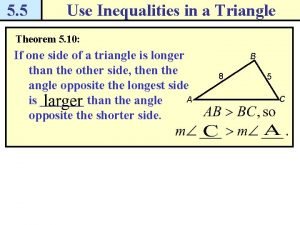Use the exterior angle inequality theorem