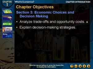 Chapter 1 section 3 economic choices and decision making