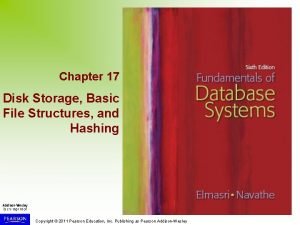 Internal hashing techniques in dbms