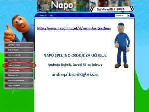 http www napofilm netslnapoforteachers NAPO SPLETNO ORODJE ZA