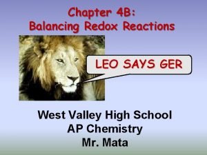 Redox reaction leo ger