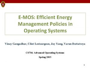 Energy management policy