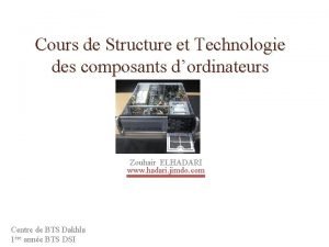 Cours de Structure et Technologie des composants dordinateurs