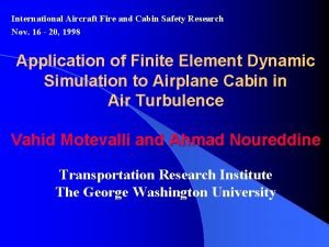 International Aircraft Fire and Cabin Safety Research Nov