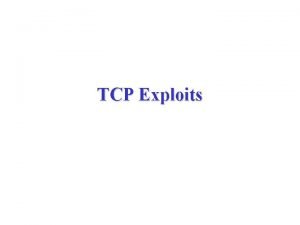 Tcp exploits