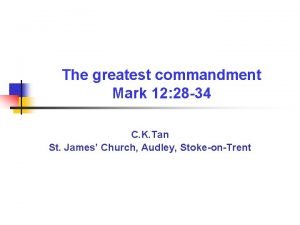 Sermon on mark 12:28-34