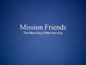 Mission friends lessons