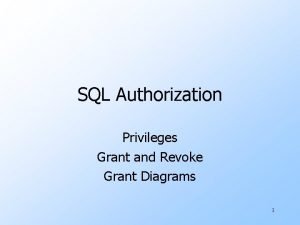 SQL Authorization Privileges Grant and Revoke Grant Diagrams