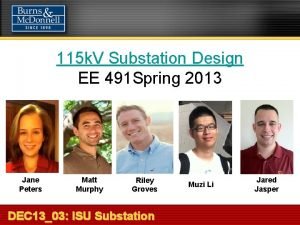 115 k V Substation Design EE 491 Spring