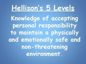 Don hellison's levels