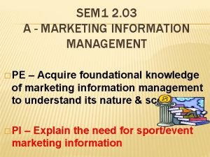 Marketing information management