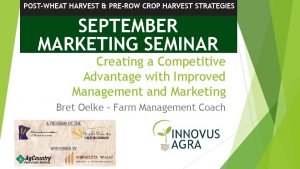 Creating a Competitive Advantage with Improved Management and