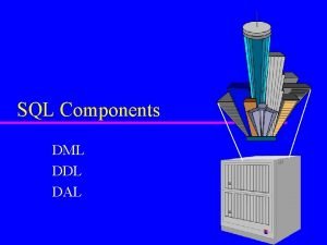 SQL Components DML DDL DAL Overview u Getting