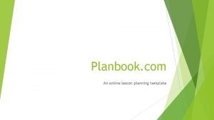 Online plan book