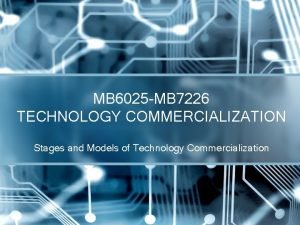 Technology commercialization process model