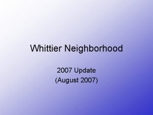 Whittier neighborhood watch