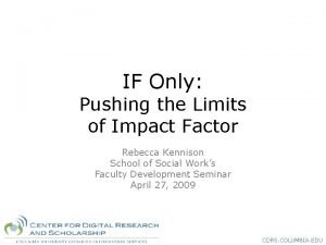 Impact factor calculation