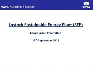 Lostock Sustainable Energy Plant SEP Local Liaison Committee