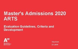 Admission guide 2019-2020