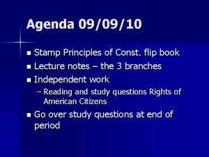 Agenda 090910 Stamp Principles of Const flip book