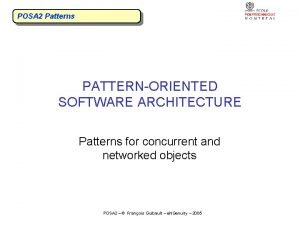 Posa design patterns Posa design patterns