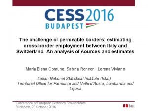 The challenge of permeable borders estimating crossborder employment