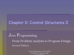 Repetition control structure java