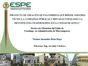 PROYECTO DE CREACIN DE UNA EMPRESA QUE BRINDE