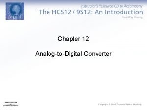 Chapter 12 AnalogtoDigital Converter Basics of AD Conversion