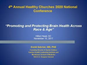 Healthy churches 2020