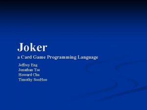 Joker language