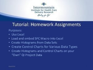 Excel homework assignments