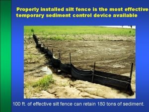 Installing silt fence by hand